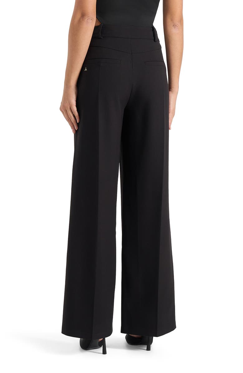 Manière De Voir Beryl Wrap Front Tailored Trousers With Hardware Detail, Alternate, color, Black