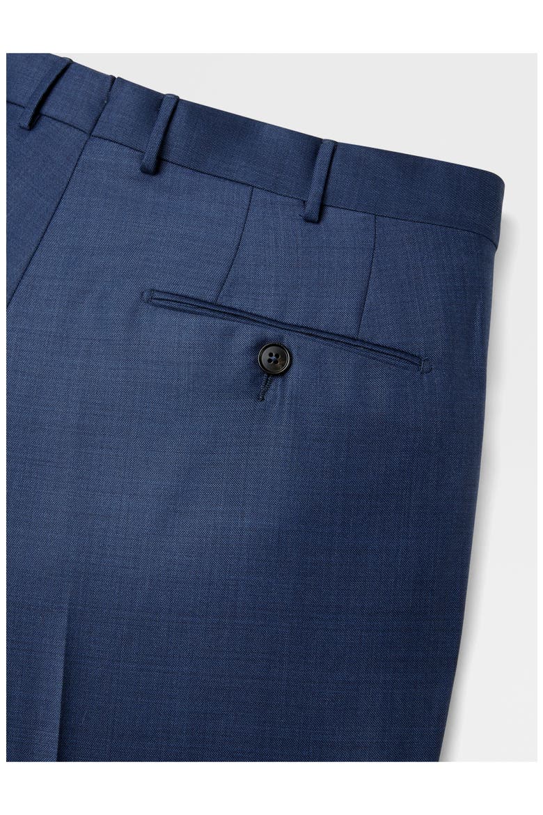 Flat Front Wool Trousers, Alternate, color, MEDIUM BLUE