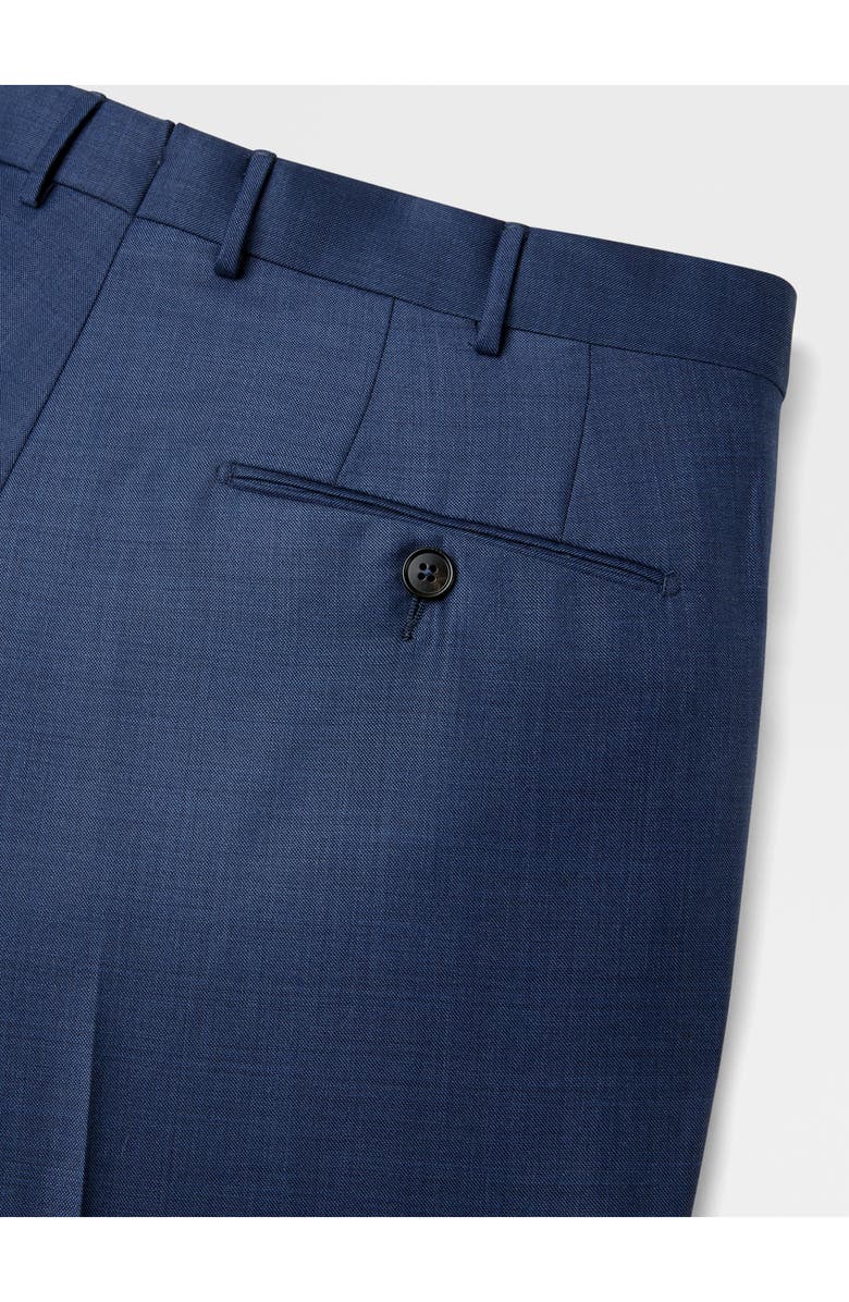 ZEGNA Flat Front Wool Trousers, Alternate, color, Medium Blue