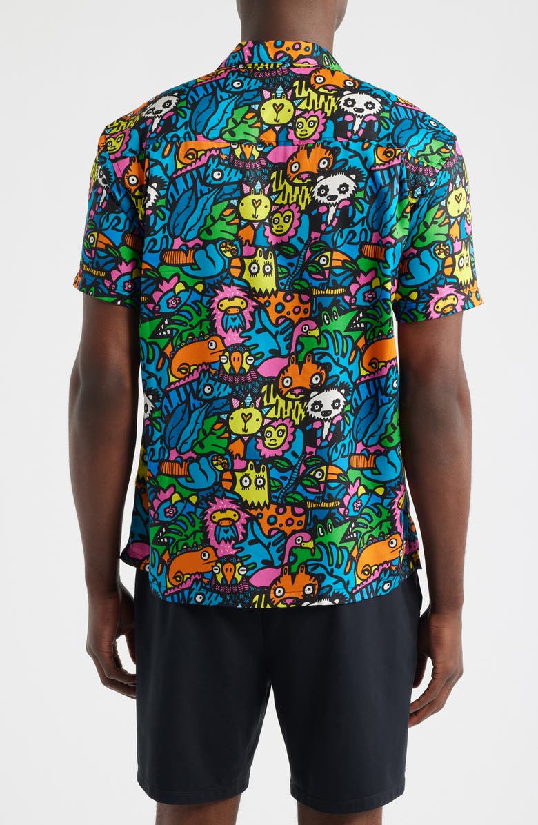 Boardies Munday Jungle Print Camp Shirt, Alternate, color, Multi