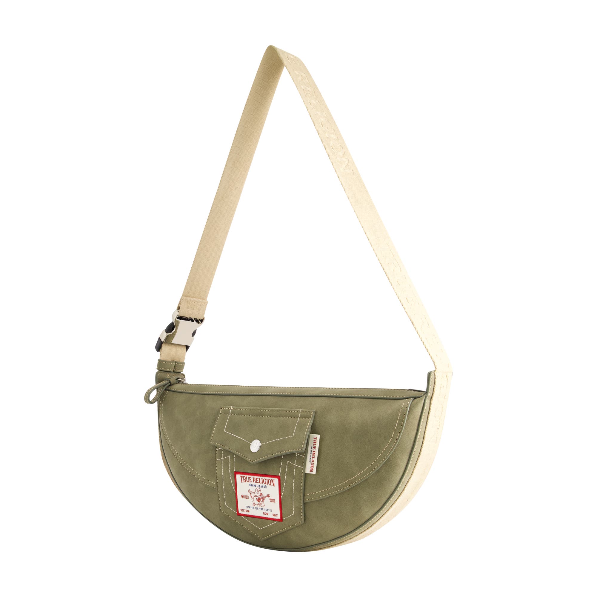 True Religion Sued Hobo, Alternate, color, Olive
