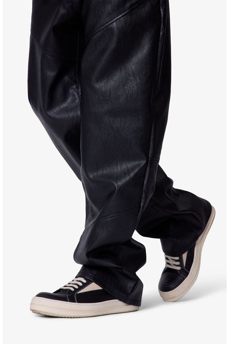 Ultra Baggy Faux Leather Pants, Alternate, color, BLACK