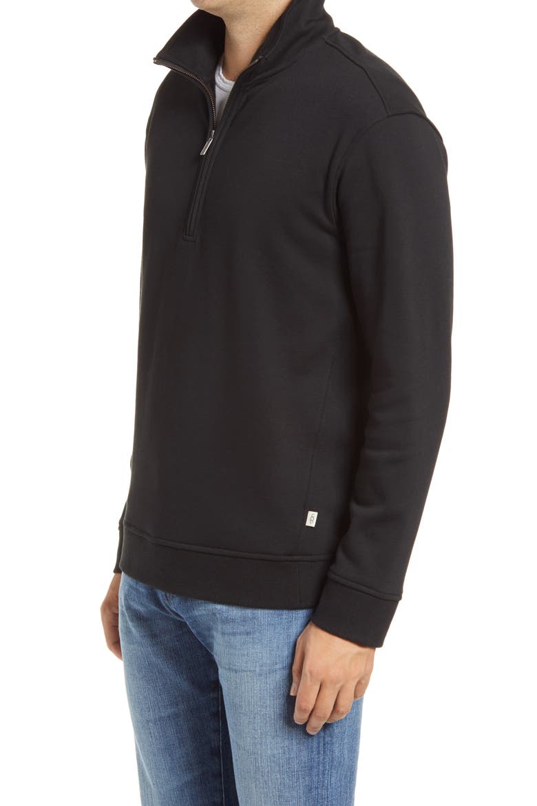 Zeke Half-Zip Pullover, Alternate, color, BLACK