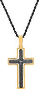 STEELTIME Men's Lord's Prayer Cross Pendant Necklace