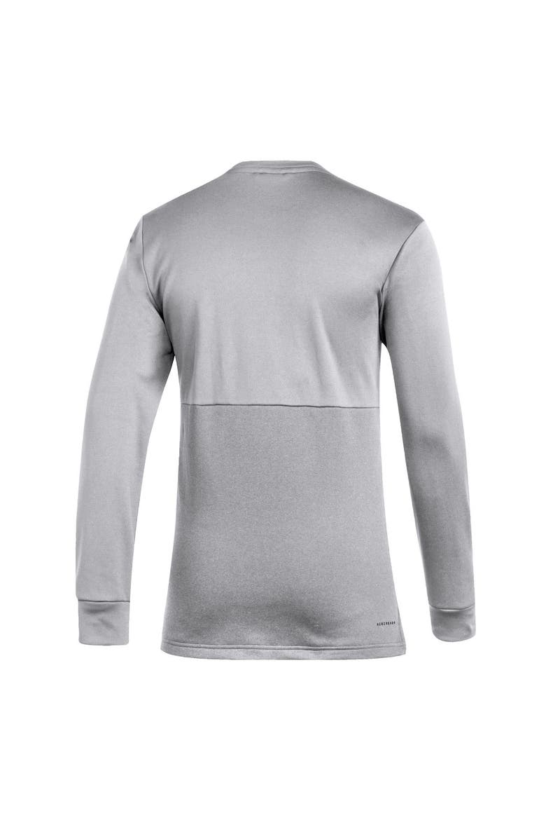 Men's adidas Gray Miami Hurricanes Letterman Team Issue AEROREADY Long Sleeve T-Shirt, Alternate, color, Gray