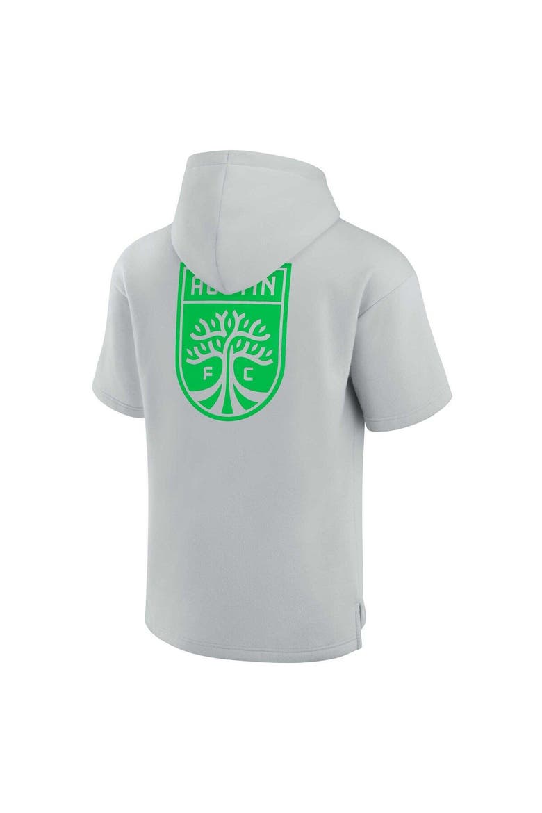 Unisex Fanatics Signature Gray Austin FC Elements Super Soft Fleece Short Sleeve Pullover Hoodie, Alternate, color, Gray