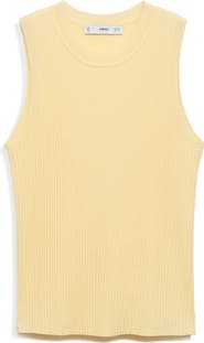 MANGO Sleeveless Rib Sweater