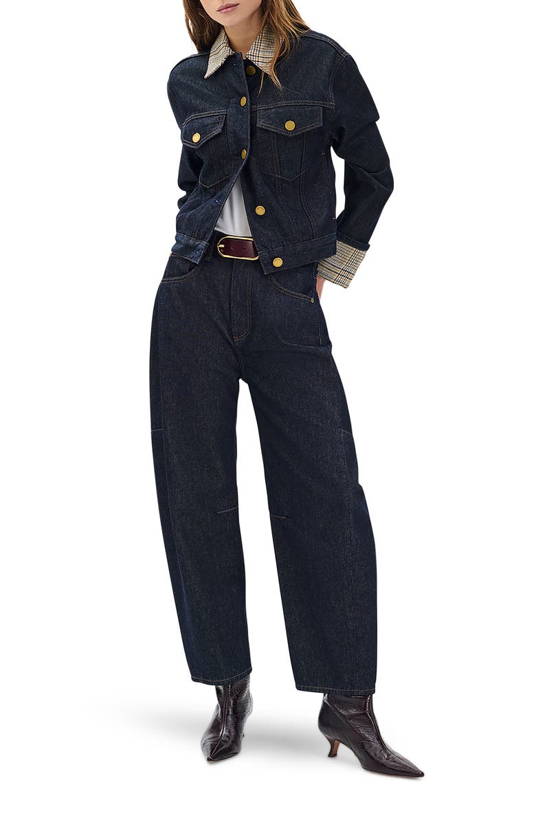 rag & bone Charlie Super High Waist Crop Barrel Jeans, Alternate, color, Twilight Rinse