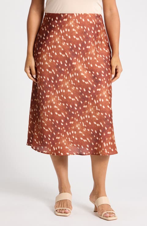 Bambi Satin Midi Skirt