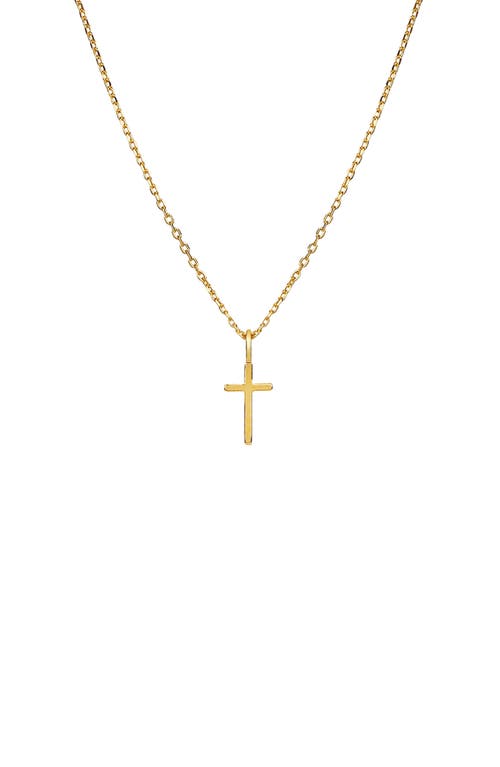 Bearfruit Jewelry 14k Gold Plated Marielle Mini Cross Necklace Holiday Gift Idea In Gold