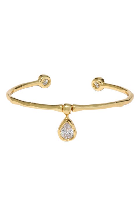 Asterales Solitaire Cubic Zirconia Cuff