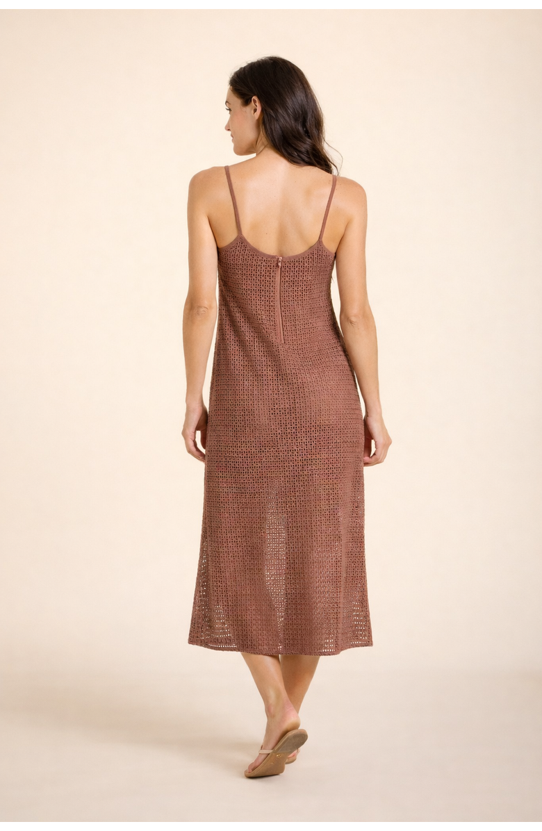 SITANO Figo Tank Dress, Alternate, color, Brown
