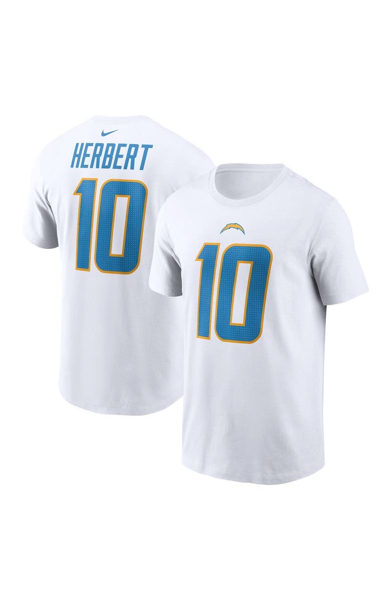 Nike Men's Nike Justin Herbert White Los Angeles Chargers Player Name & Number T-Shirt, Main, color, White