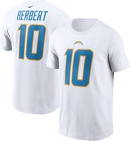 Nike Men's Nike Justin Herbert White Los Angeles Chargers Player Name & Number T-Shirt