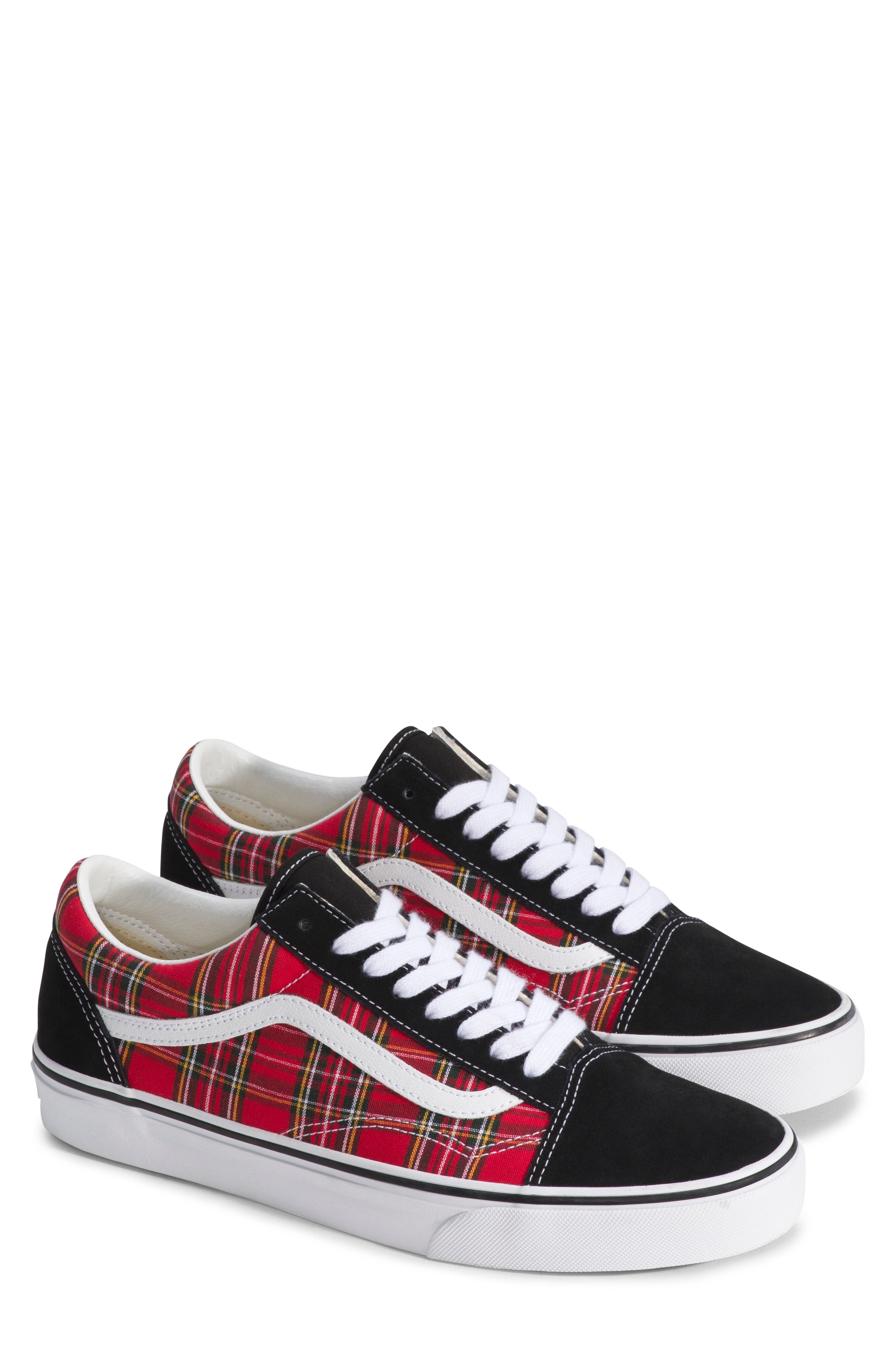 Vans Old Skool Sneaker, Main, color, Plaid Red