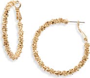Nordstrom Beaded Hoop Earrings