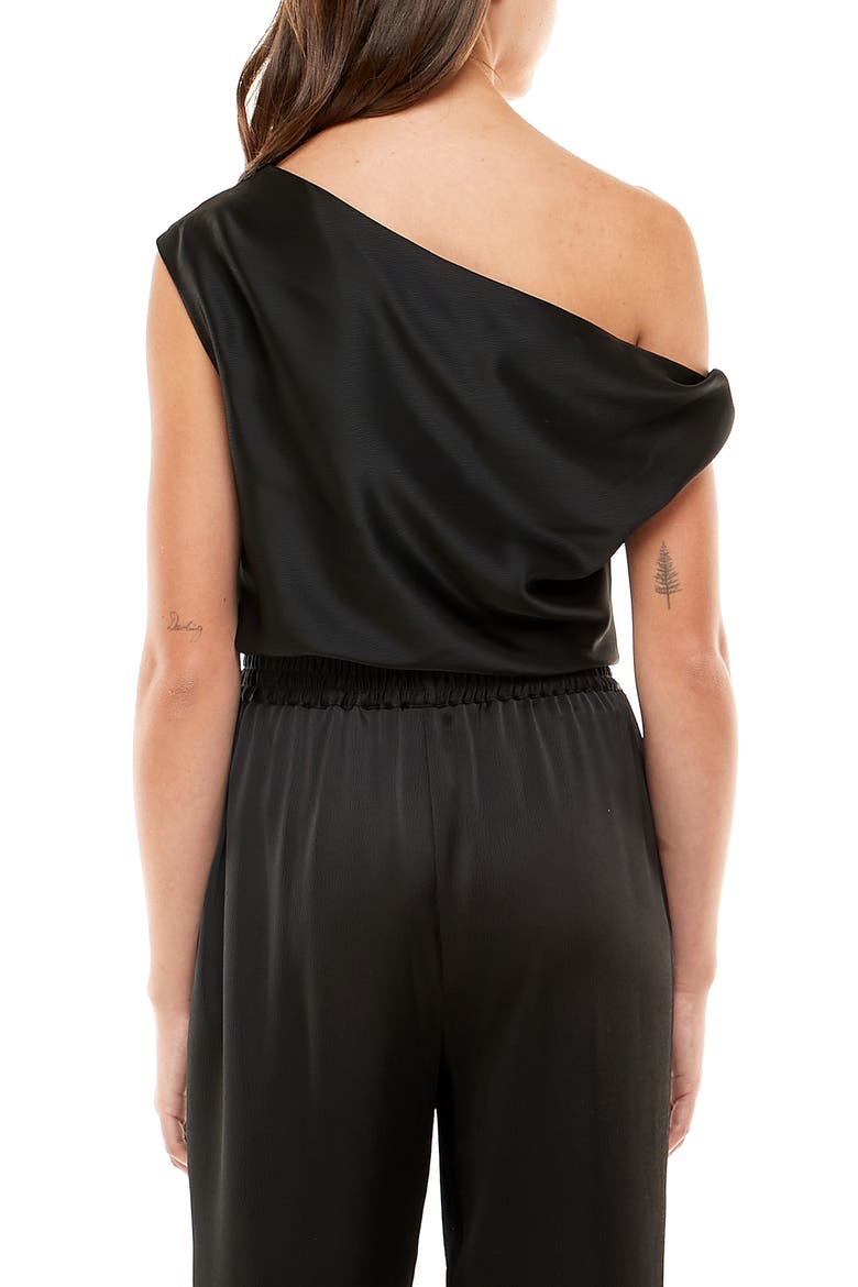 Keita One-Shoulder Top, Alternate, color, BLACK