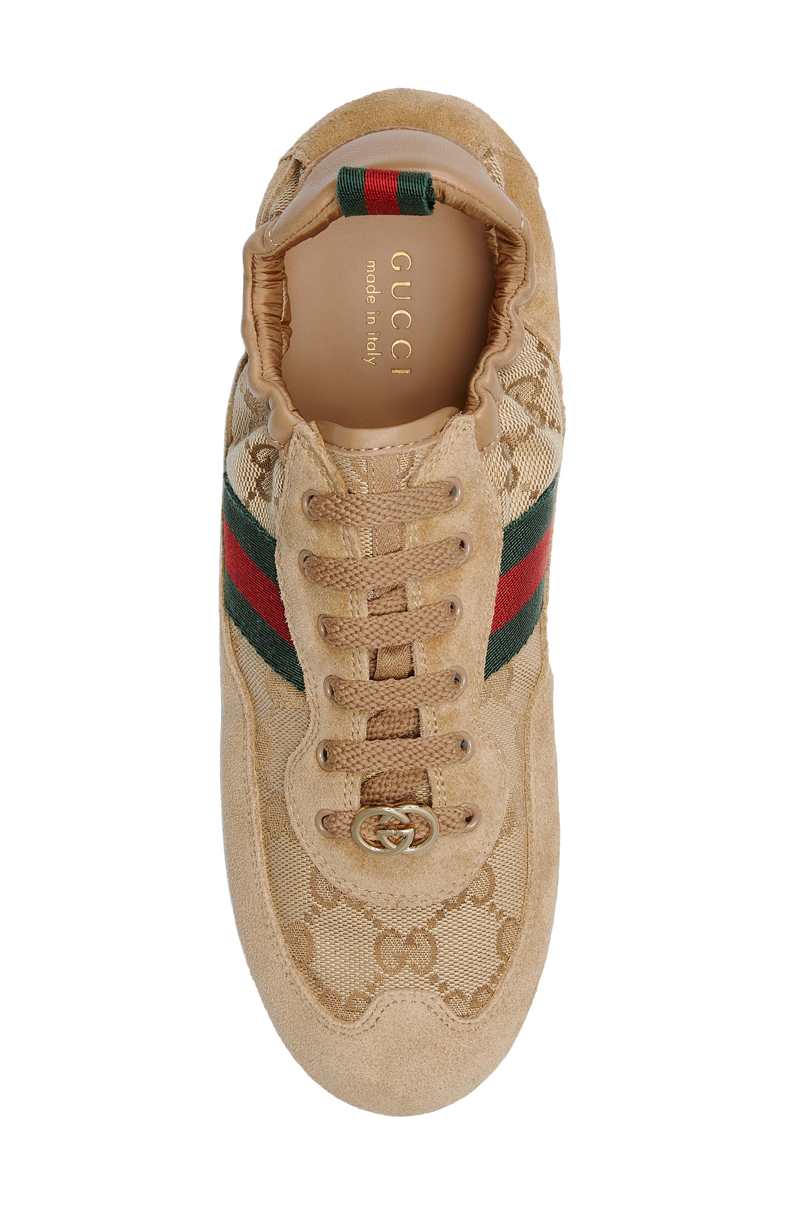 Gucci GG Shift Sneaker, Alternate, color, Brown