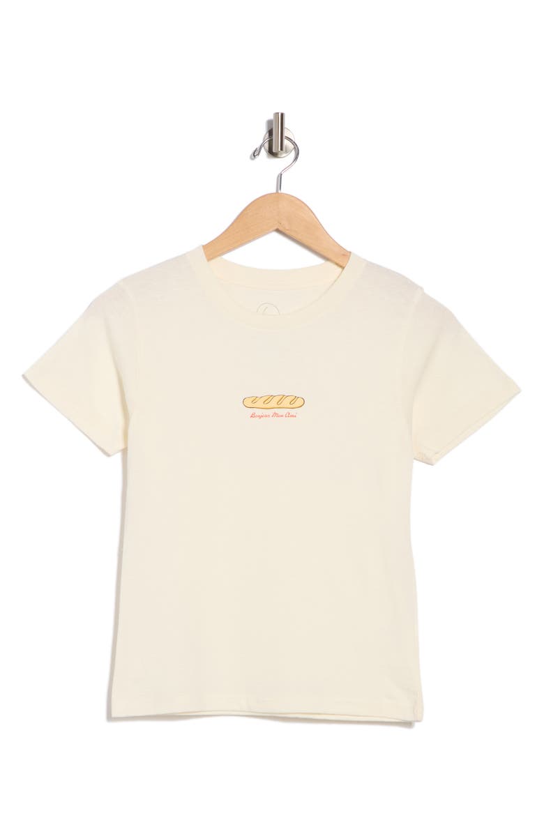 Hi Res Bonjour Baguette Graphic T-Shirt, Alternate, color, Marshmallow