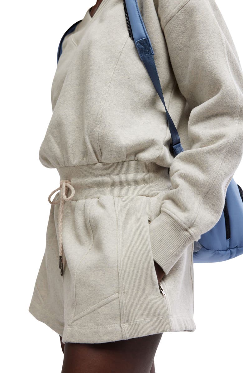Free People FP Movement Intercept Romper, Alternate, color, Heather Grey