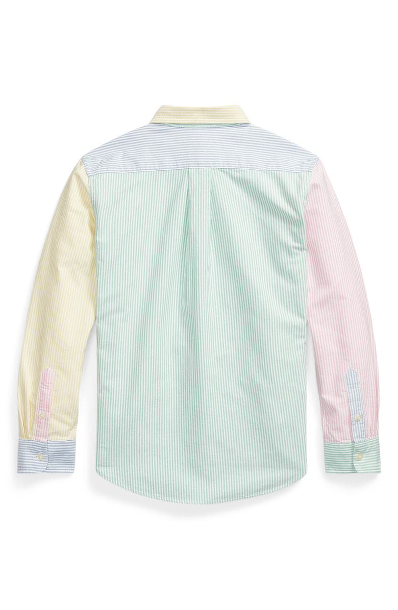 Polo Ralph Lauren Kids' Stripe Cotton Button-Down Oxford Shirt, Alternate, color, Uni Stripe Fun Shirt