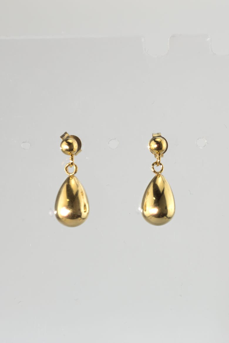 Gold Teardrop Dangle Earrings, Main, color, Gold