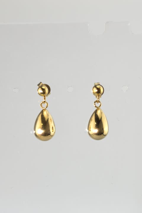Gold Teardrop Dangle Earrings