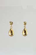 Meideya Gold Teardrop Dangle Earrings