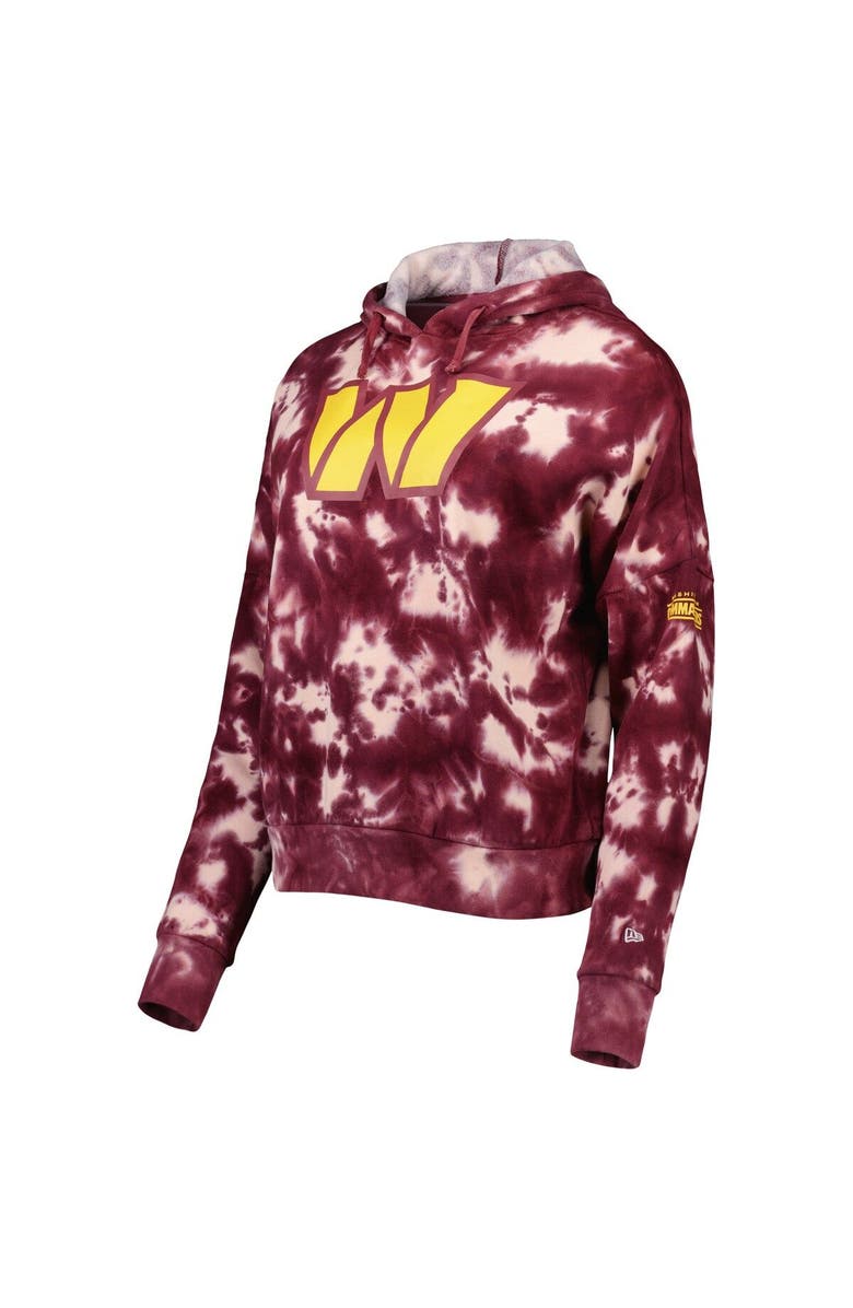 New Era Women's New Era Burgundy Washington Commanders Cloud Dye Fleece Pullover Hoodie, Alternate, color, Burgundy