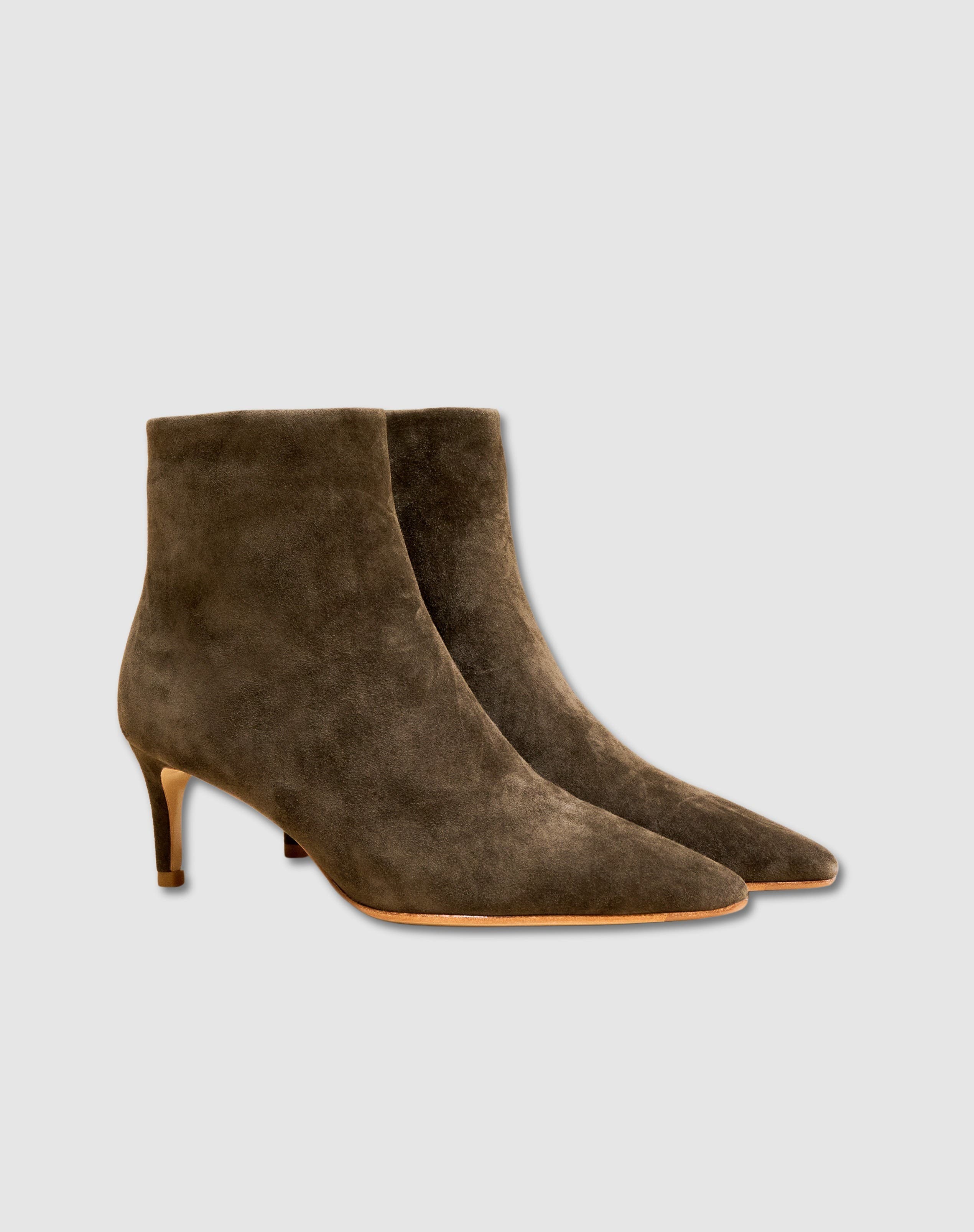 Noura Low Heel Ankle Boot, Alternate, color, KHAKI