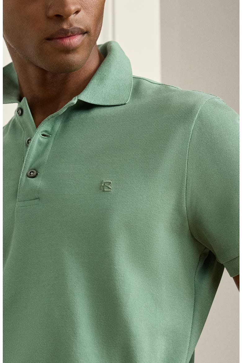 Embroidered Logo Cotton Piqué Polo, Alternate, color, FELDSPAR GREEN