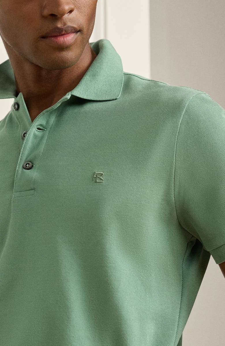 Ralph Lauren Purple Label Embroidered Logo Cotton Piqué Polo, Alternate, color, Feldspar Green