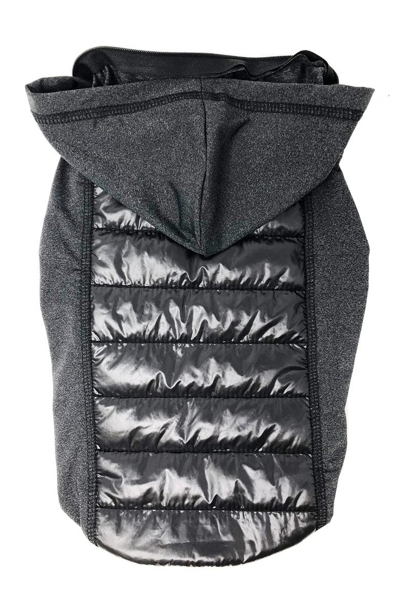 PET LIFE 'Apex' Lightweight Hybrid 4-Season Stretch & Quick-Dry Dog Coat w/ Pop out Hood - Medium, Main, color,