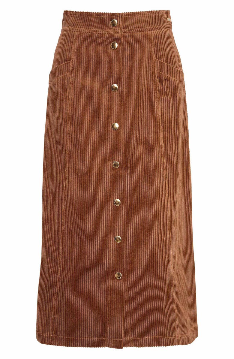Barbour Samara Cotton Corduroy Midi Skirt, Alternate, color,