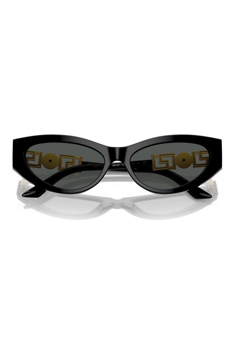 56mm Cat Eye Sunglasses, Alternate, color, BLACK