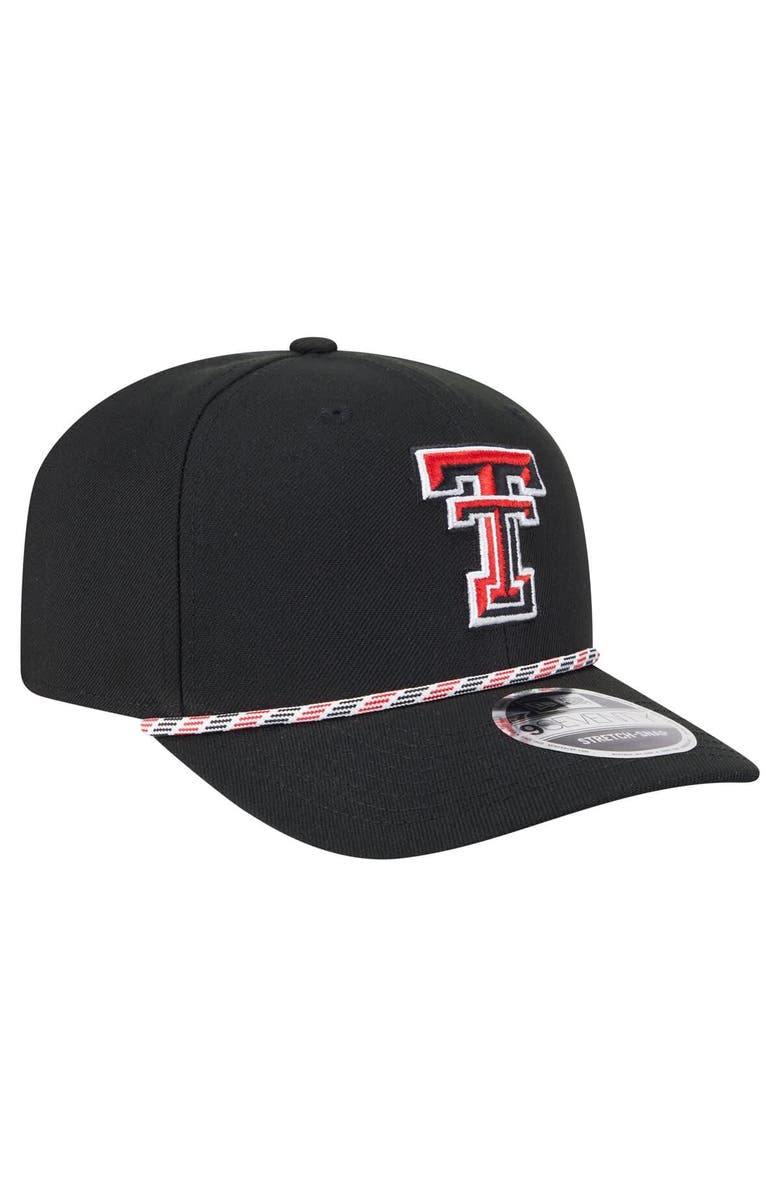 New Era Men's New Era Black Texas Tech Red Raiders Gameday Multi-Rope 9SEVENTY Stretch-Snap Hat, Alternate, color, Black