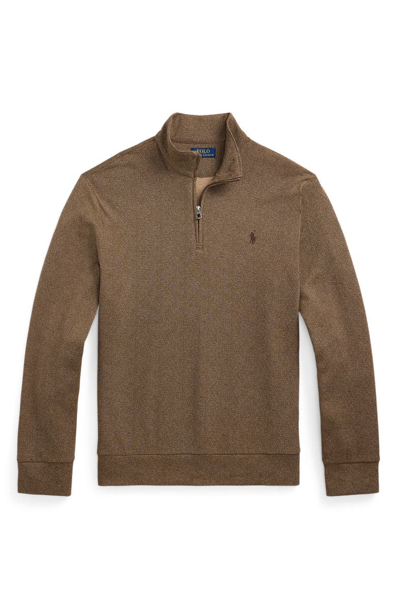 Polo Ralph Lauren Double Knit Jersey Quarter Zip Pullover, Alternate, color, 