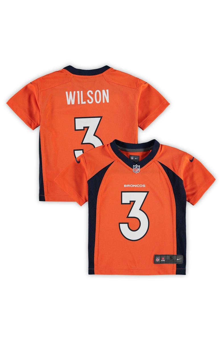 Nike Preschool Nike Russell Wilson Orange Denver Broncos Game Jersey, Main, color, 