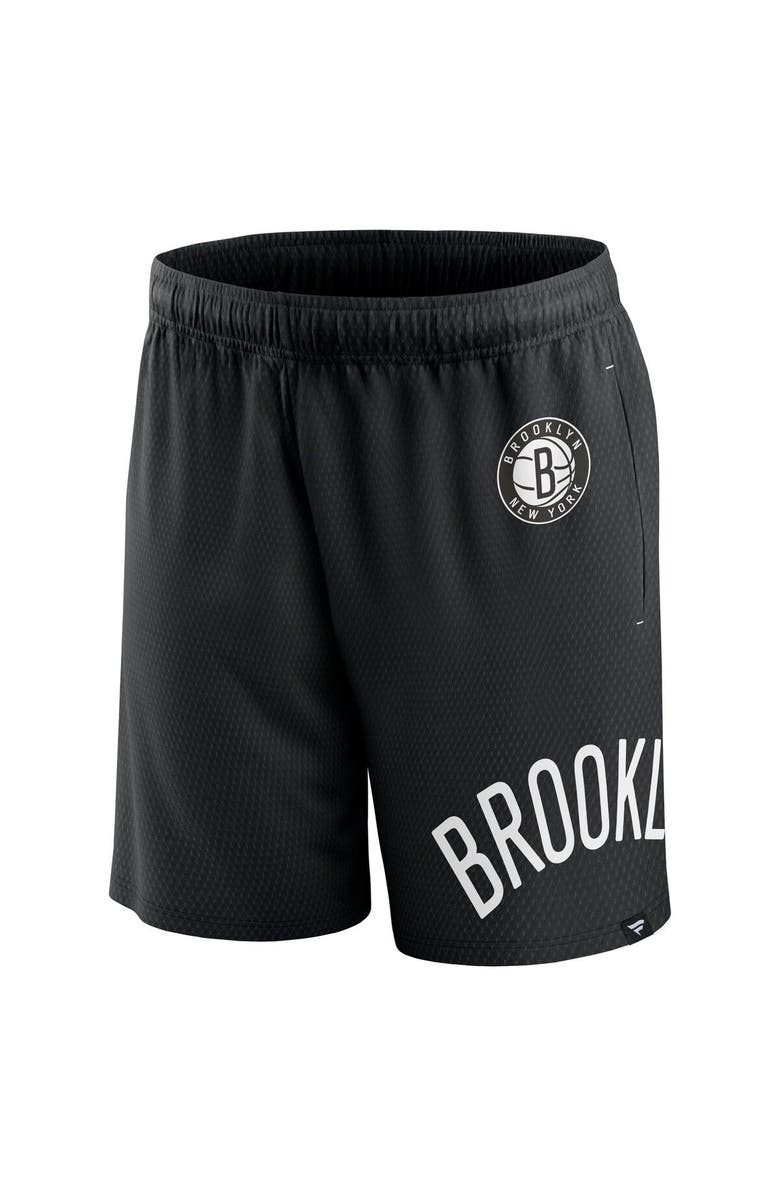 FANATICS Men's Fanatics Black Brooklyn Nets Free Throw Mesh Shorts, Alternate, color, Black