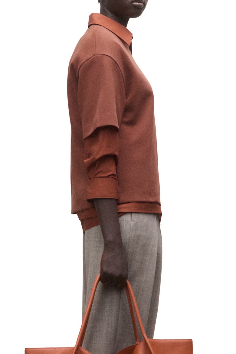 Cotton Blend T-Shirt, Alternate, color, RUSSET