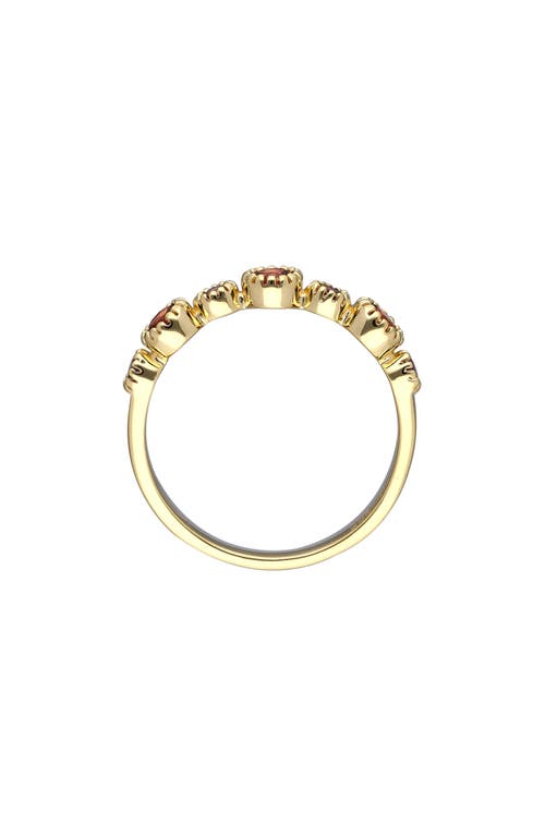 Ys Gems Garnet & Amethyst Ring In Red