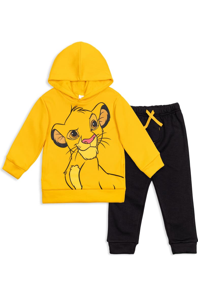 Lion King Simba Fleece 2-Piece Hoodie and Pants Set, Main, color, Simba Yellow Black