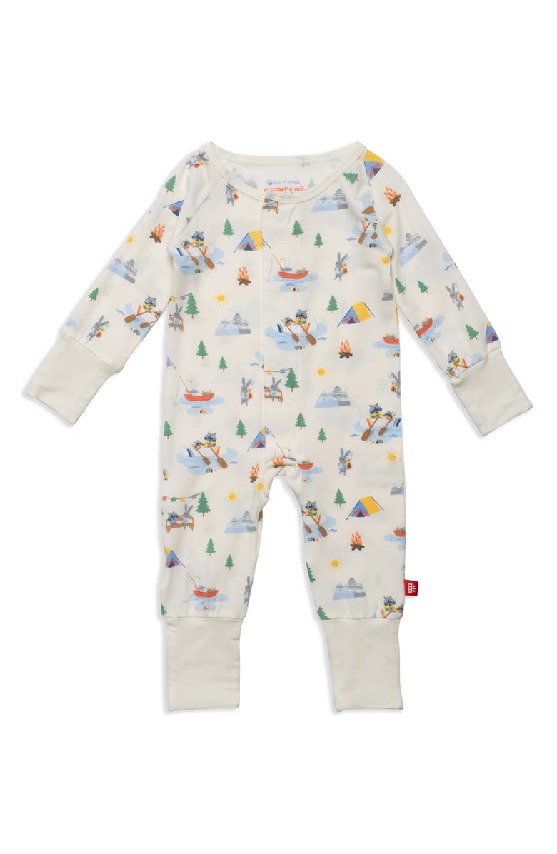 Magnetic Me Lake You a Lot Magnetic Closure Grow with Me Convertible Footie, Alternate, color,