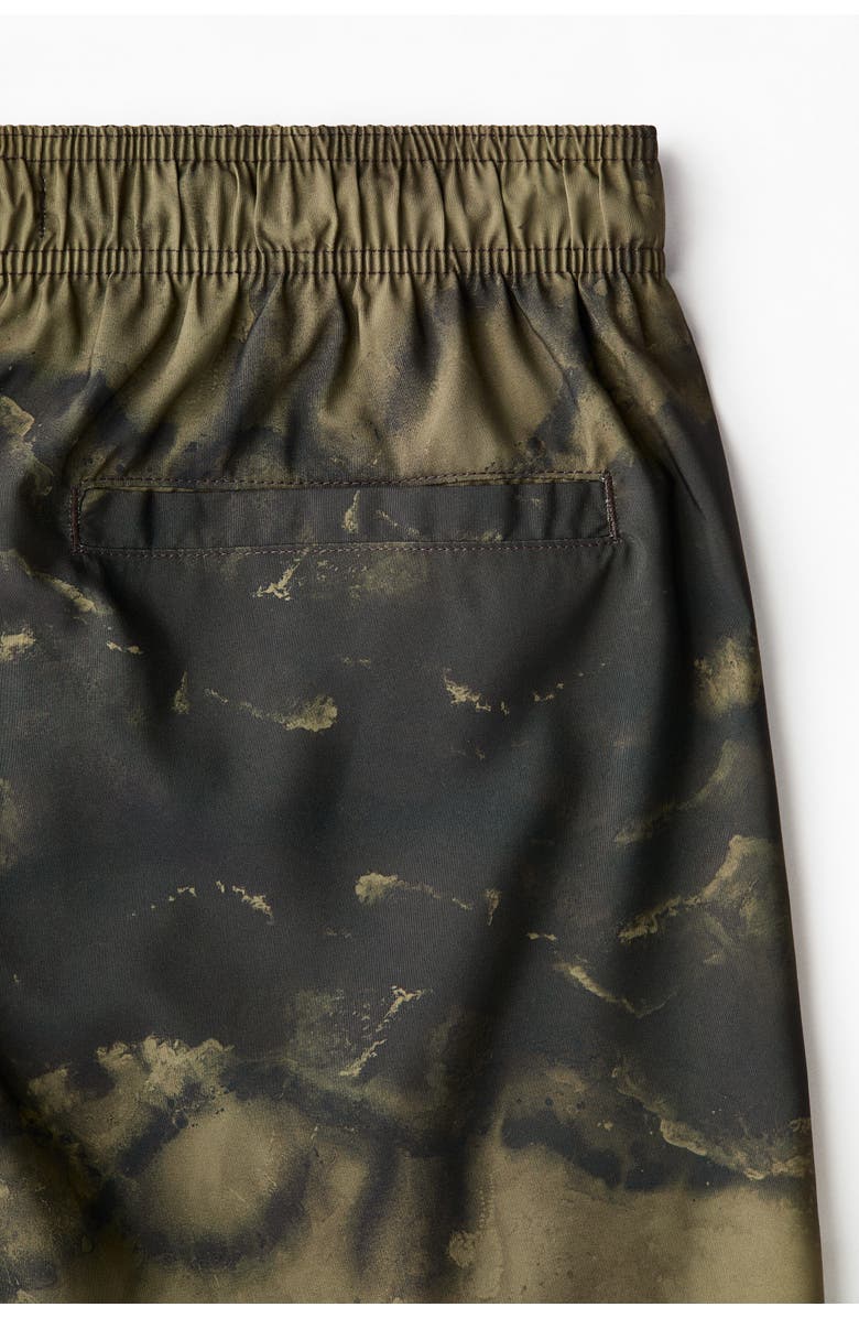 H&M Swim Shorts, Alternate, color, Khaki Green/Tie-Dye