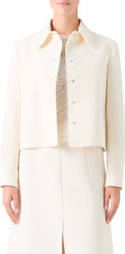 Akris Talitha Crop Cotton & Silk Shirt Jacket