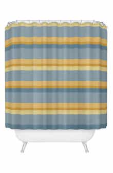 Retro Stripe Print XXXIII Shower Curtain