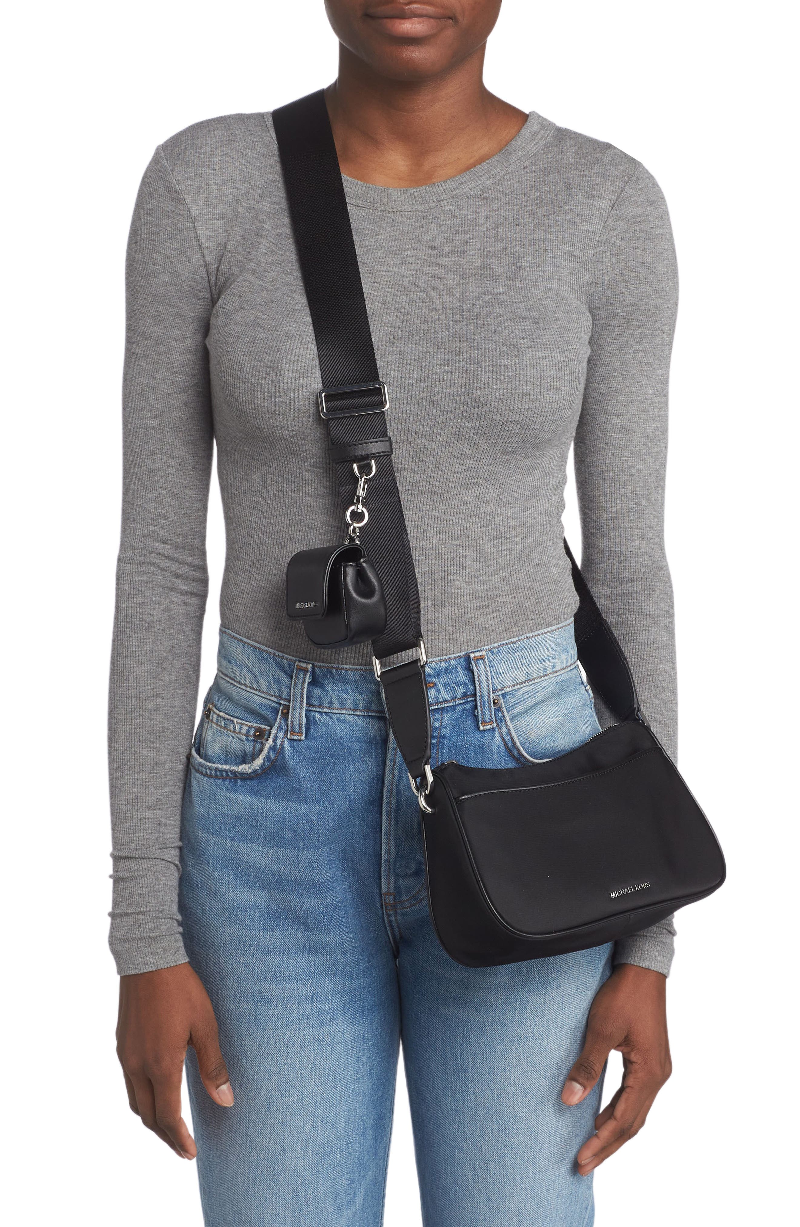 MICHAEL Michael Kors Jet Set Medium Nylon Crossbody Bag, Alternate, color, 