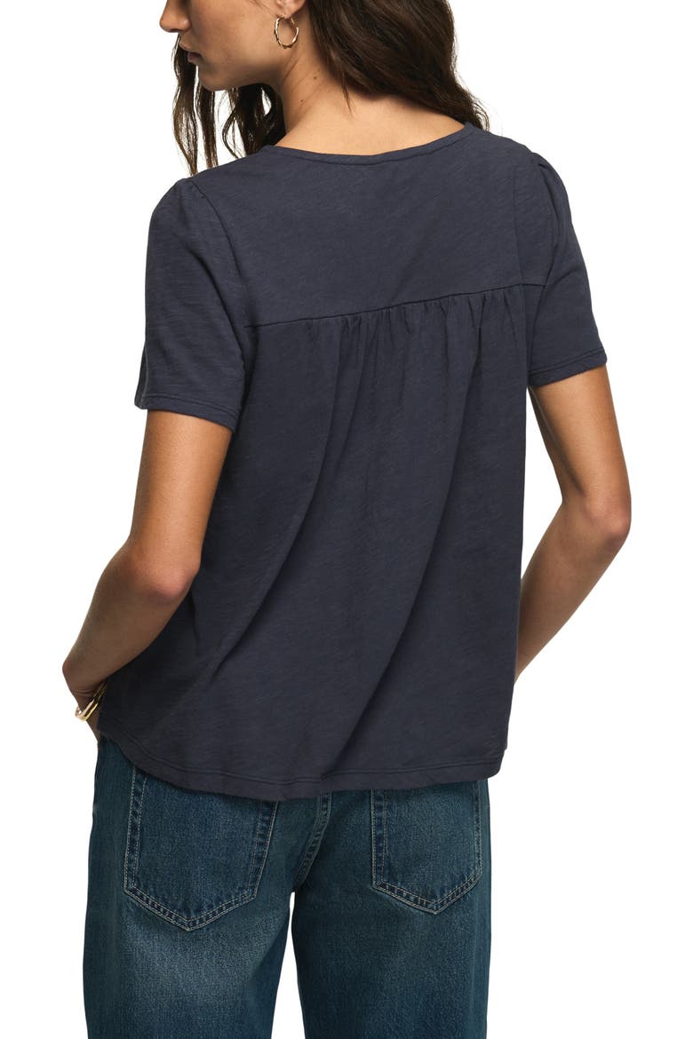 Embroidered Yoke T-Shirt, Alternate, color, OMBRE BLUE