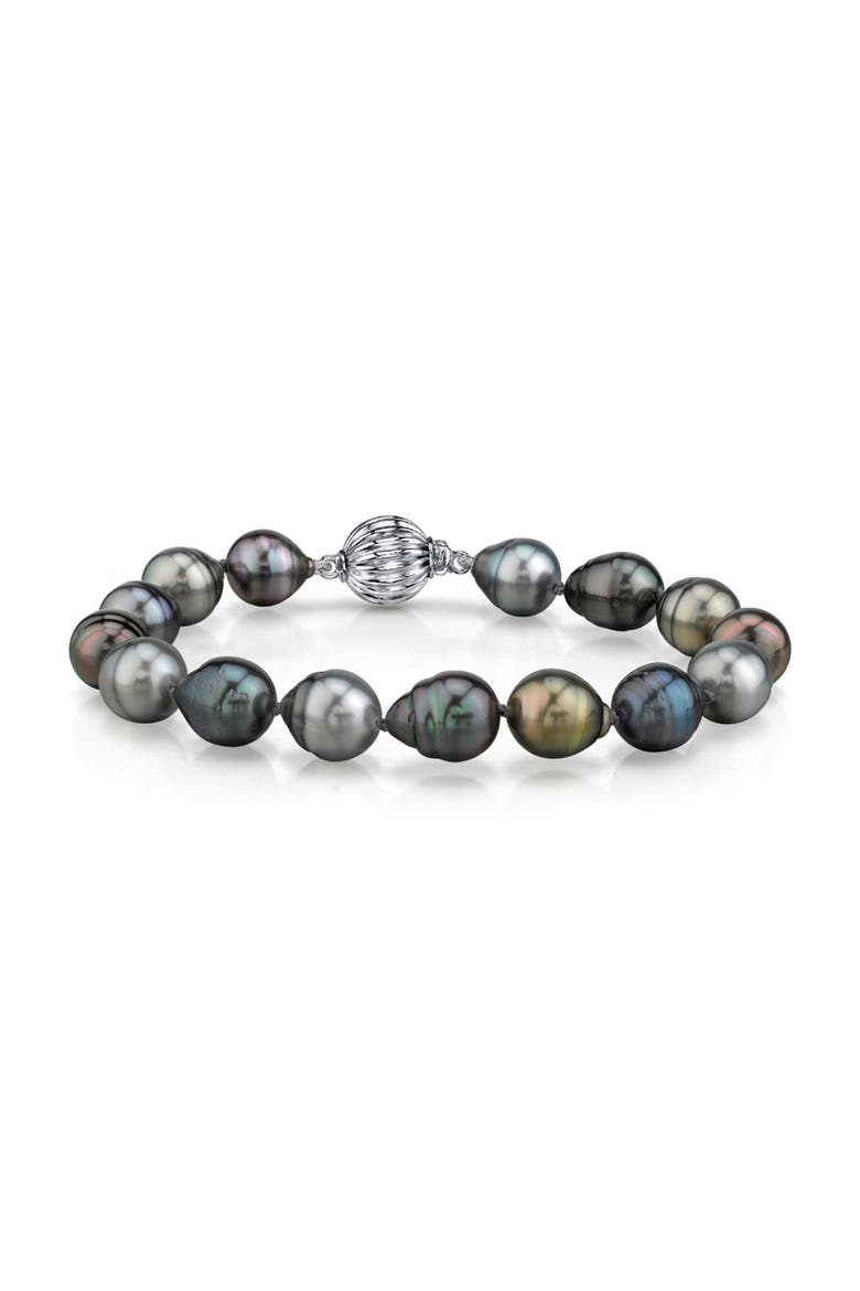 9-10mm Tahitian South Sea Multicolor Baroque Pearl Bracelet - AAA Quality, Main, color, Multicolor Pearls