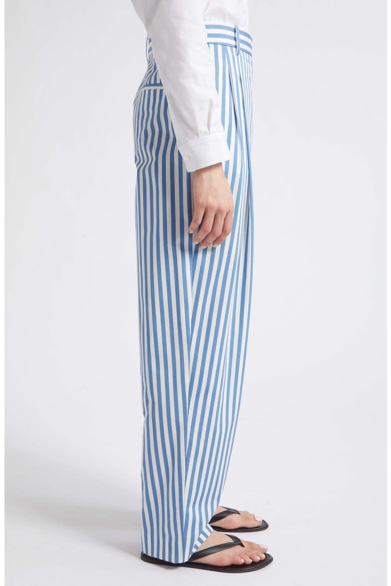 Varick Stripe Cotton Straight Leg Pants, Alternate, color, SKY STRIPE